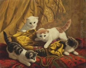 Playful Kittens by Cornelis Raaphorst