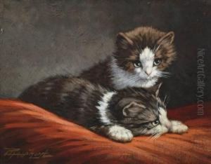 Twee Poesjes by Cornelis Raaphorst
