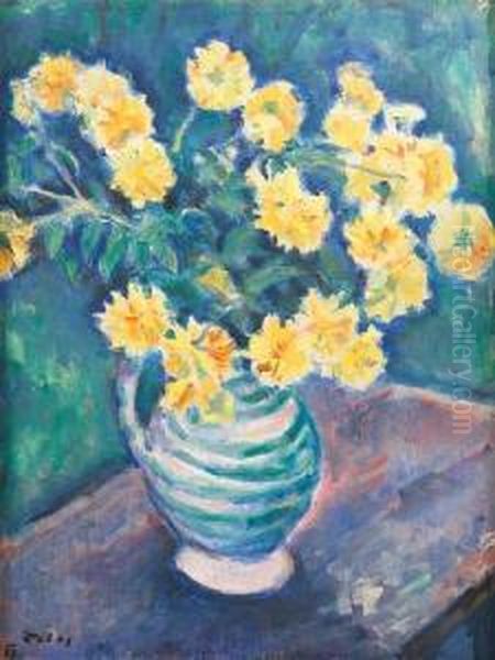 Still Life With Yellow Flowers In A Vase - view 1