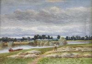 Canal Landscape by Charles Walter Radclyffe