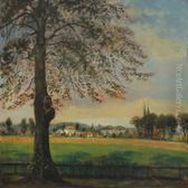 View From Ordrup, In The Background The Church - view 1