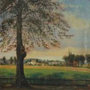 View From Ordrup, In The Background The Church by Niels Gronbek Rademacher