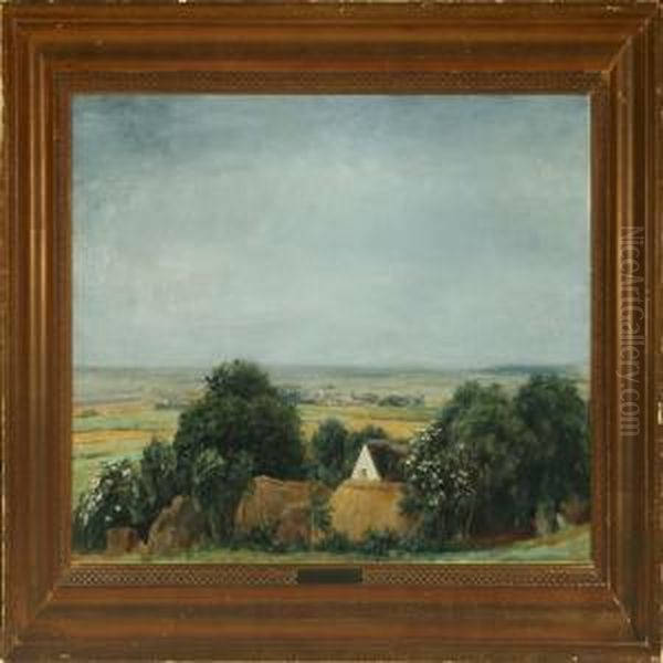 Landscape With View Over Fields And Town - view 1