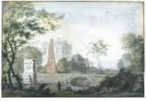 Pair Of Landscape Capricci by Abraham Rademaker