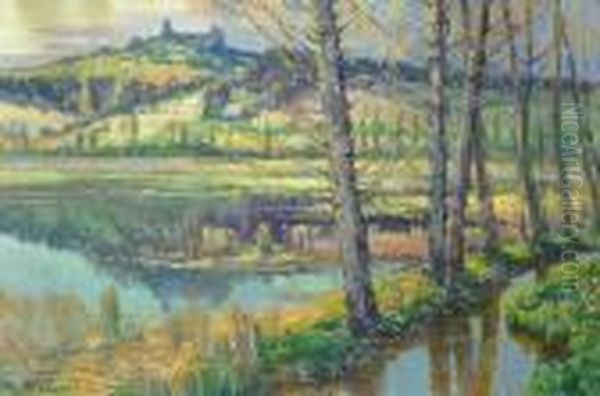 A Landscape With A Lake And Trosky Castle - view 1