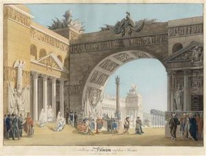 Design For A Stage Set For The Opera "palmyra"