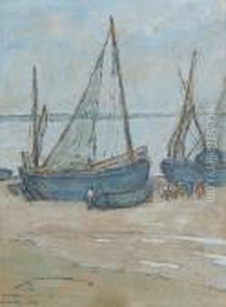 Fishing Boats On The Shore Of Etaples - view 1