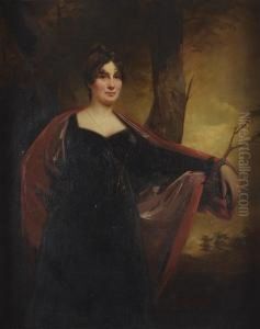 3/4 Length Portrait Of Elizabeth Douglas by Sir Henry Raeburn