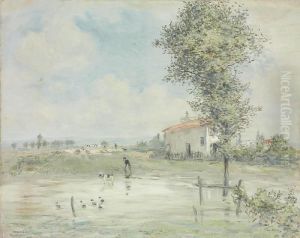 La Ferme by Jean-Francois Raffaelli