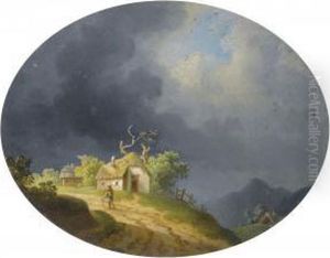 Stormy Landscape by Ignaz Raffalt