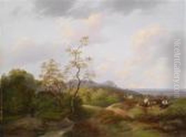 Open Landscape With Young Shepherds - view 1
