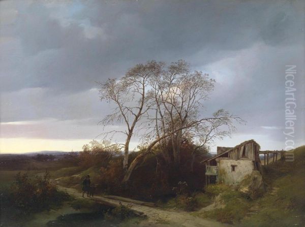 Duskover A Landscape With Decorative Figures - view 1