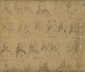 Etude De Tetes De La Periode Revolutionnaire : La Fayette, Petion,mirabeau, Barnave, Barere, Beauharnais... Etude De Tetes De La Periode Revolutionnaire : La Fayette, Petion,mirabeau, Barnave, Barere, Beauharnais...
