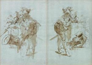 Etudes De Personnages Recto-verso by Antonio Raggi