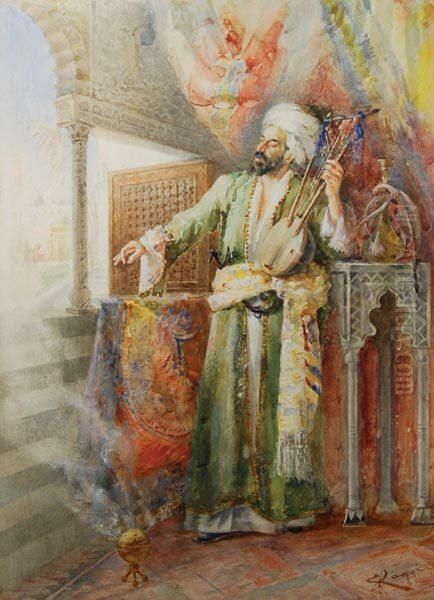 An Arab Playing Music - view 1
