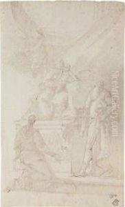 Vergine In Trono E Santi by Giovanni Raggi