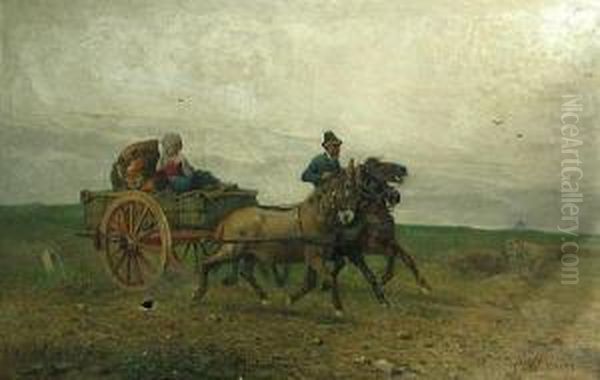 A Horse Cart And Driver - view 1