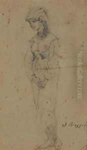 Contadina Della Campagna Laziale by Giuseppe Raggio
