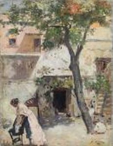 In The Courtyard by Raffaele Ragione