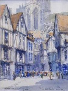The Cathedral, Rouen by Victor Noble Rainbird