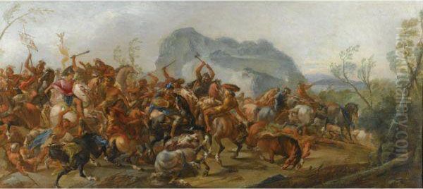 A Battle Between Scipio Africanus And The Carthaginians - view 1