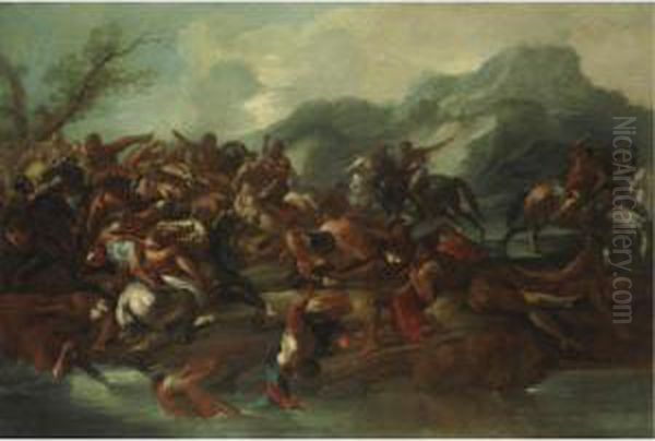 Scena Di Battaglia Lungo Un Fiume - view 1