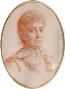 Portrait De Femme by Paul Adolphe Rajon