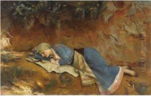 Resting Greek Girl by Theodore Jacques Ralli