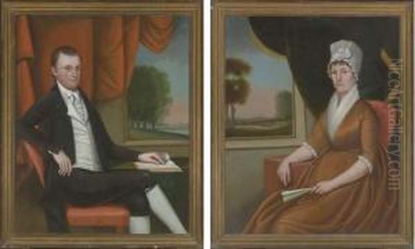 A Pair Of Double Portraits Of Mr. And Mrs. Nathaniel - view 1