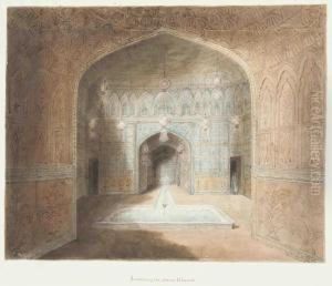 Interior Of The Aeenu Khanah by Sita Ram