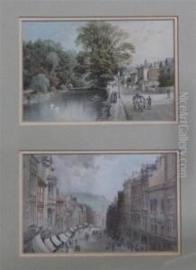 Scarborough & Bourchurch And Two Lake Scenes, Postcarddesigns For Thomas Nelson And Sons by John Ramage