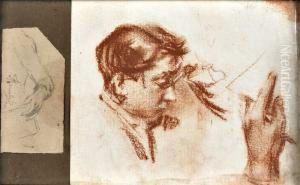 Estudo Para Retrato De Carlos Malheiro Dias by Antonio Ramalho