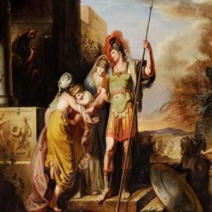 The Farewell Of Hector And Andromache by Johann Heinrich Ramberg