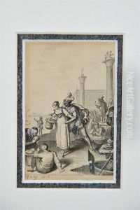 Market Scene by Johann Heinrich Ramberg