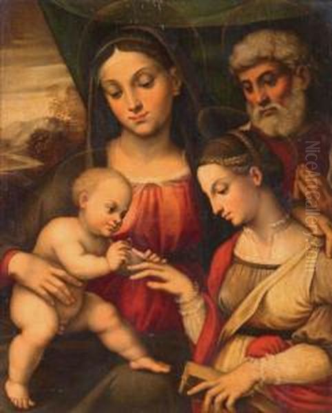 Sacra Famiglia Con Santa Caterina D'alessandria (ma- - view 1