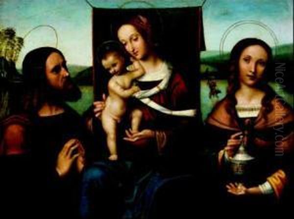 Madonna Con Il Bambino E Due Santi - view 1