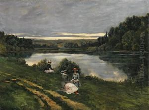 Paisaje Con Jovenes by Manuel Ramirez - Ibanez