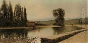 Paisaje Con Una Alberca