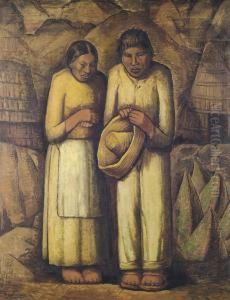 The Oldest Couple In Town by Alfredo Ramos Martinez