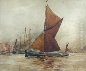 Shipping On The Medway by Maurice Randall