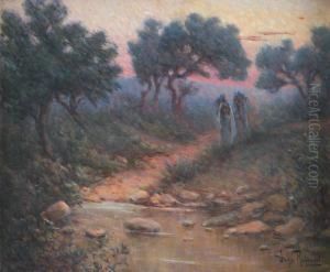 Femme Au Bord De L'oued