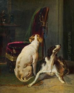 Zwei Hunde by Johann Matthias Ranftl