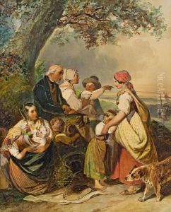 Rast Der Wallfahrer by Johann Matthias Ranftl