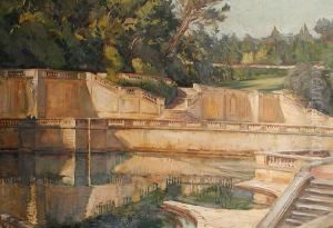 The Roman Gardens At Nimes by William Bruce Ellis Ranken