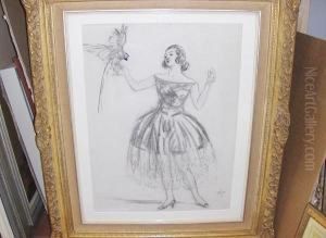 Miss Mckay And Her Macaw by William Bruce Ellis Ranken
