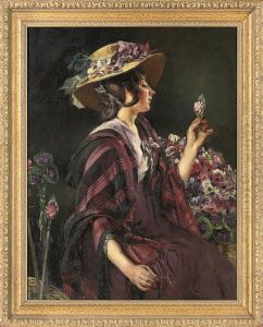 Portrait Of The Character Eliza Doolittle From Pygmalion by William Bruce Ellis Ranken