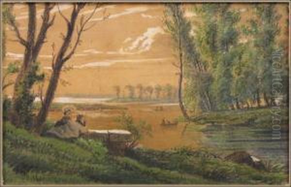 Fishing Along The River - view 1