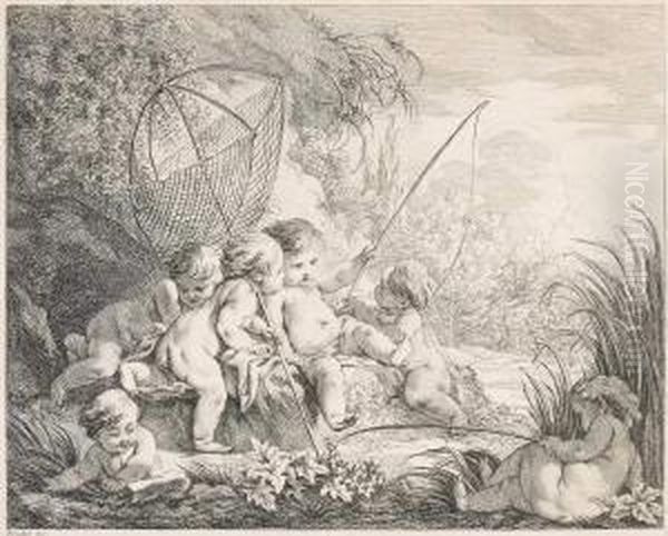 "zwei Putten; Les Pescheurs" - view 1