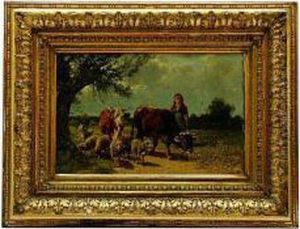 Campesina Con Vacas