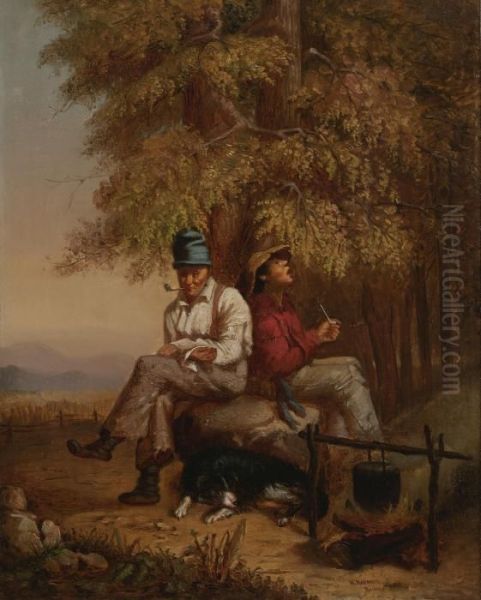 Habitants And Their Dog - view 1